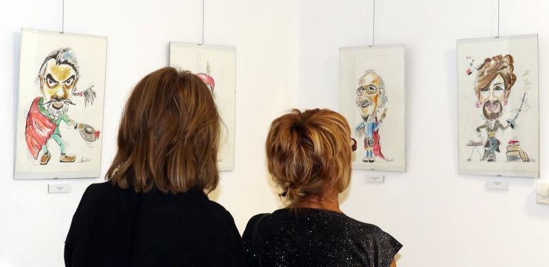 Exposición de caricaturas de Miguel Asensio, de la Asociación Cultural Eclipse, en la Casa de Zorrilla