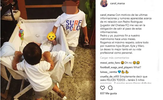 Carol Martín ha publicado en Instagram la noticia de su divorcio. 