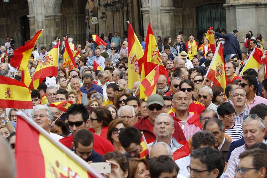 Concentración en Salamanca contra el referéndum de Cataluña 