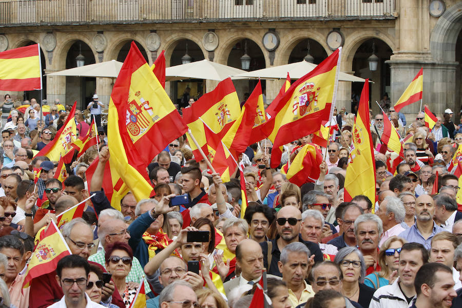 Concentración en Salamanca contra el referéndum de Cataluña 