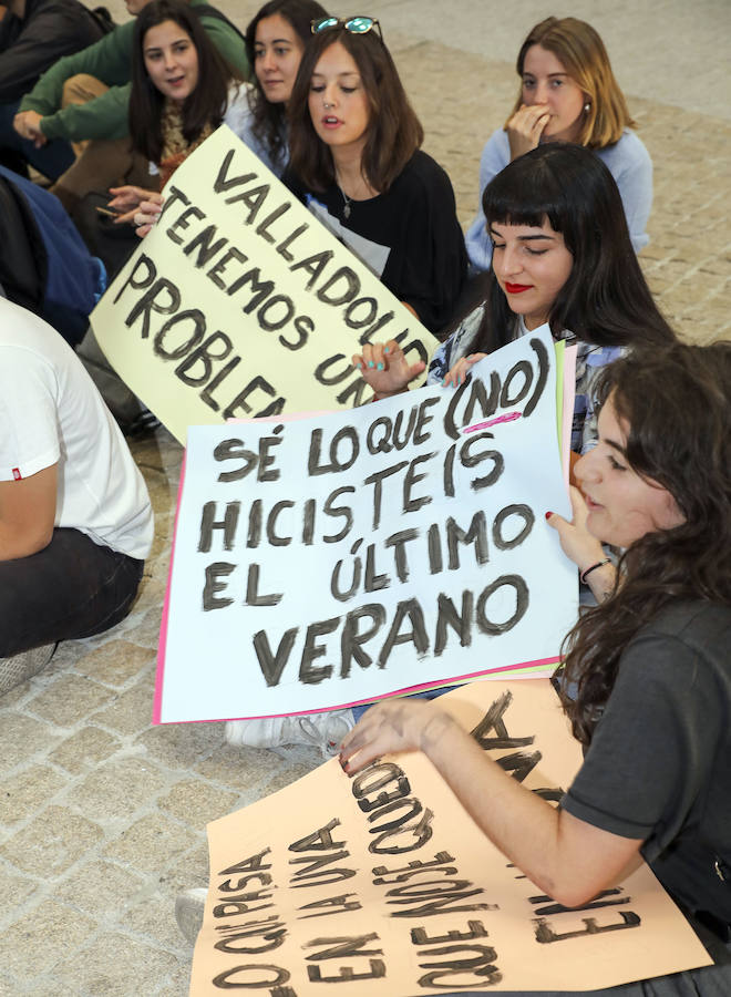 Protesta de los alumnos de la UVA en Segovia
