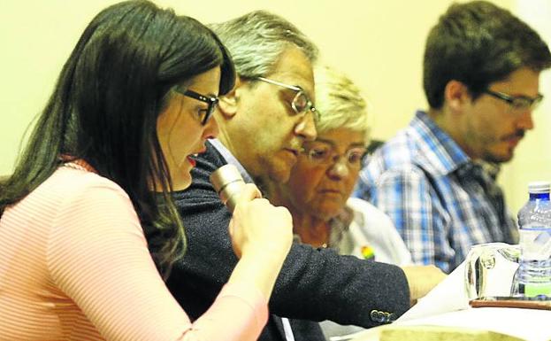 Virginia Carrera interviene en un pleno municipal. 