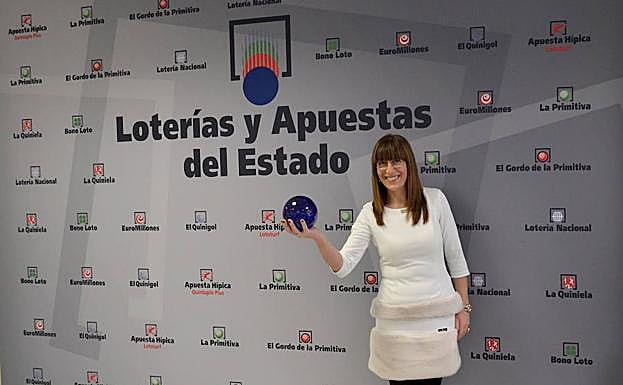 Pilar Padilla en la sede de Loterías y Apuestas del Estado de Valladolid