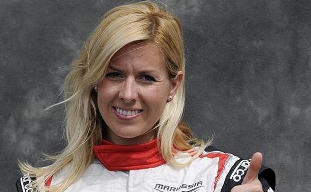 María de Villota, durante su etapa de piloto. 