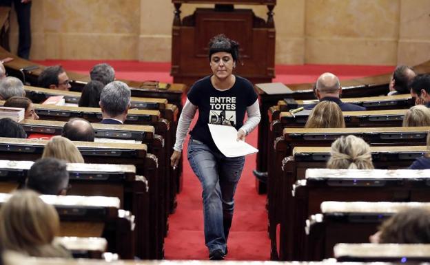 La diputada de la CUP Anna Gabriel. 