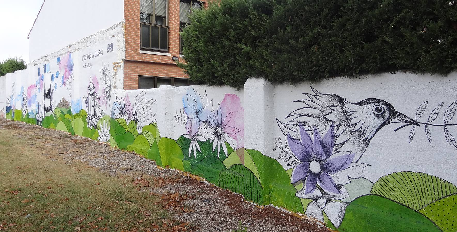 Barrio España. Mural en la esquina de la calle Cordillera con la avenida de Santander (PincelArt Olid).