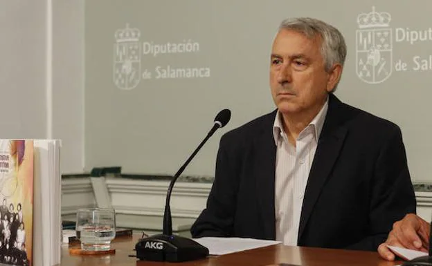 José Luis Martín, durante la presentación del libro. 