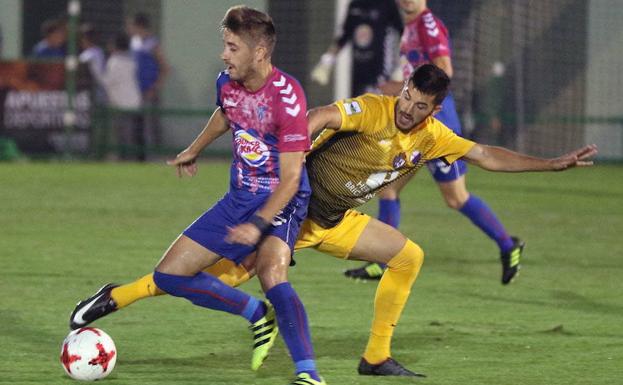 Dani Calleja, en el partido de Copa frente a la Ponferradina.