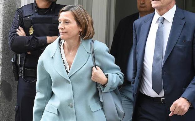 Forcadell, a la salida del Supremo. 