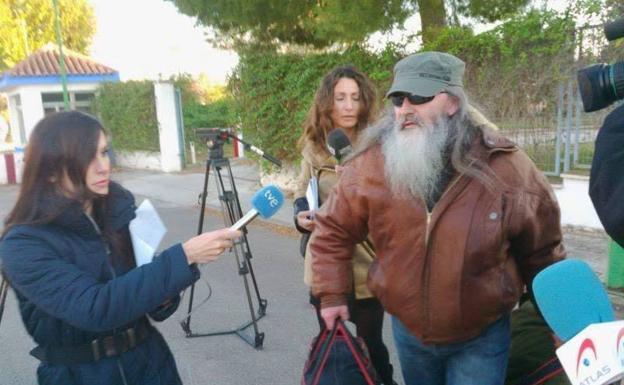 Juan Manuel Valentín Tejero, a su salida de la cárcel en 2013.