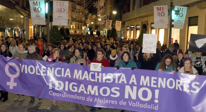 Manifestación en Valladolid contra la violencia de género