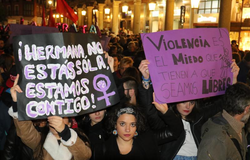 Manifestación en Valladolid contra la violencia de género