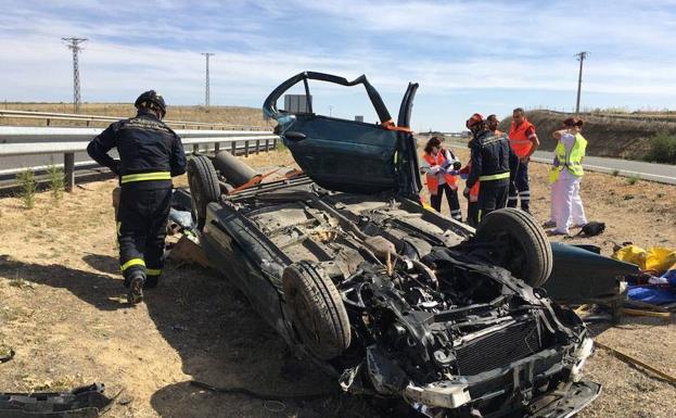 Accidente en el que falleció una persona en Vega de Valdetronco.