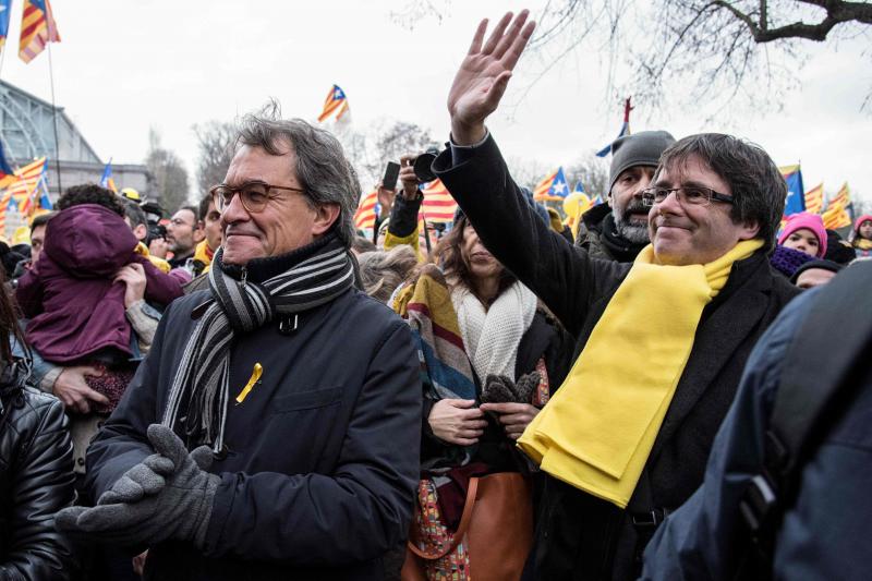 45.000 catalanes claman en favor de la independencia en el corazón de la UE.