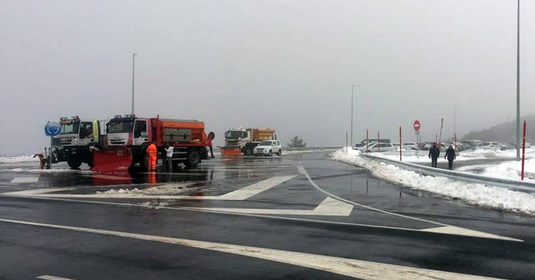 Jornada de frío y nieve en Segovia