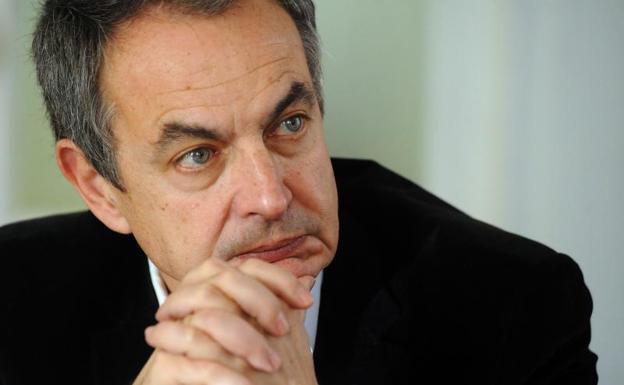 José Luis Rodríguez Zapatero durante la entrevista.