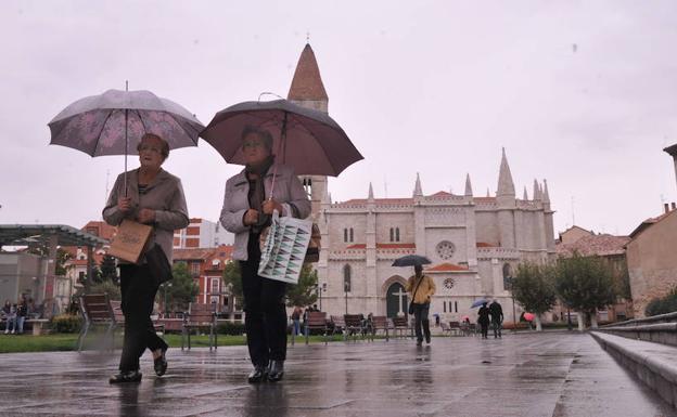 Uno de los pocos días de lluvia registrados en Valladolid este otoño.