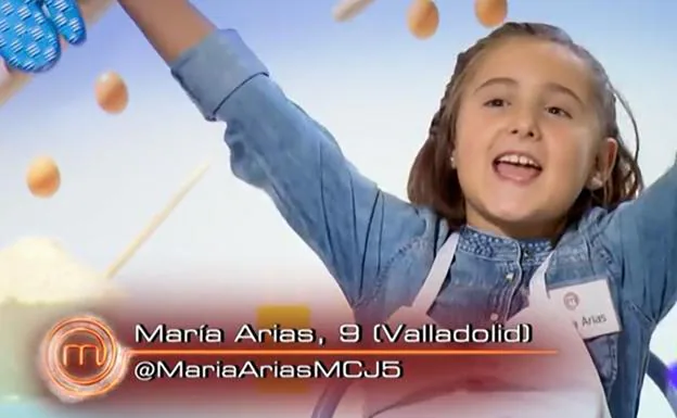 María Arias celebra su participación en MasterChef Junior.