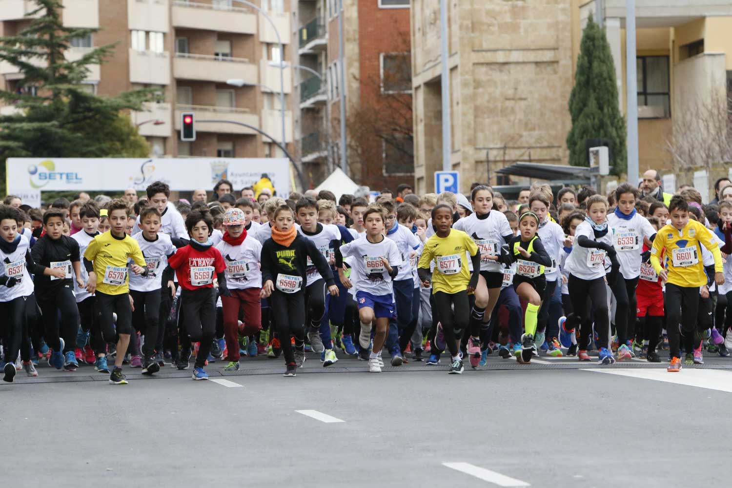 Primera y segunda carrera de la San Silvestre de Salamanca