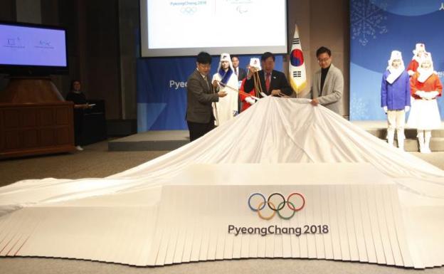 Ceremonia de lanzamiento de los Juegos Olímpicos de Pyeongchang. 