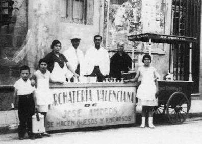 Imagen secundaria 1 - Plaza Mayor en 1915, heladeros y barquilleros. 