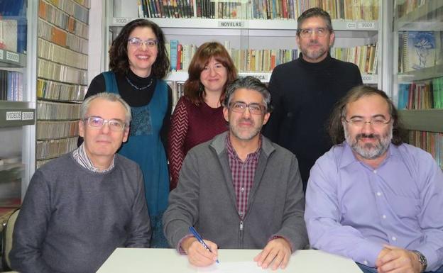 Jurado del premio,Tebas, Lagos, González, Sánchez, Lugilde y Alencart.