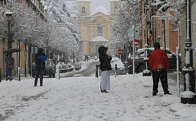 Imagen. Nieve en La Granja. 