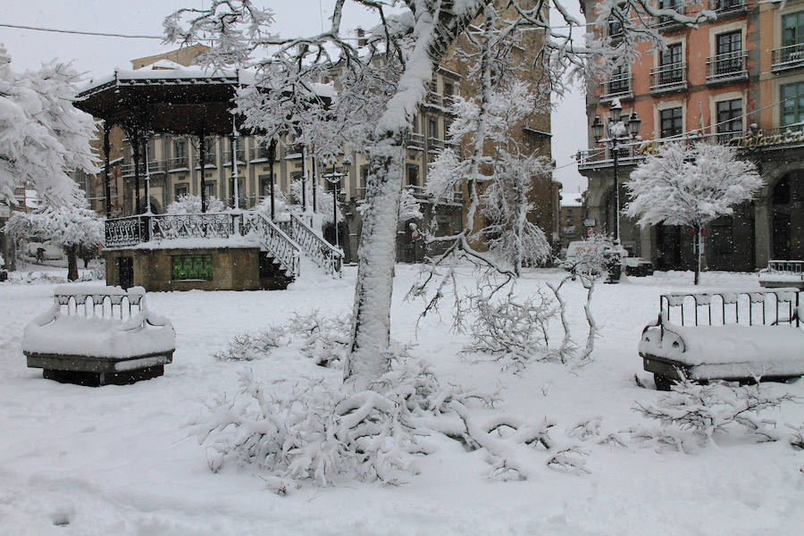 Segovia y provincia han protagonizado la actualidad del temporal del fin de semana. La nieve colapsó sus carreteras y puso un manto blanco en la capital, que muchos aprovecharon para ver el lado positivo y esquiar junto al Acueducto. Pese a la belleza de las imágenes, la nieve complicó la vida de sus ciudadanos.