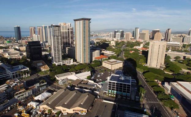 Vista de Honolulu. 