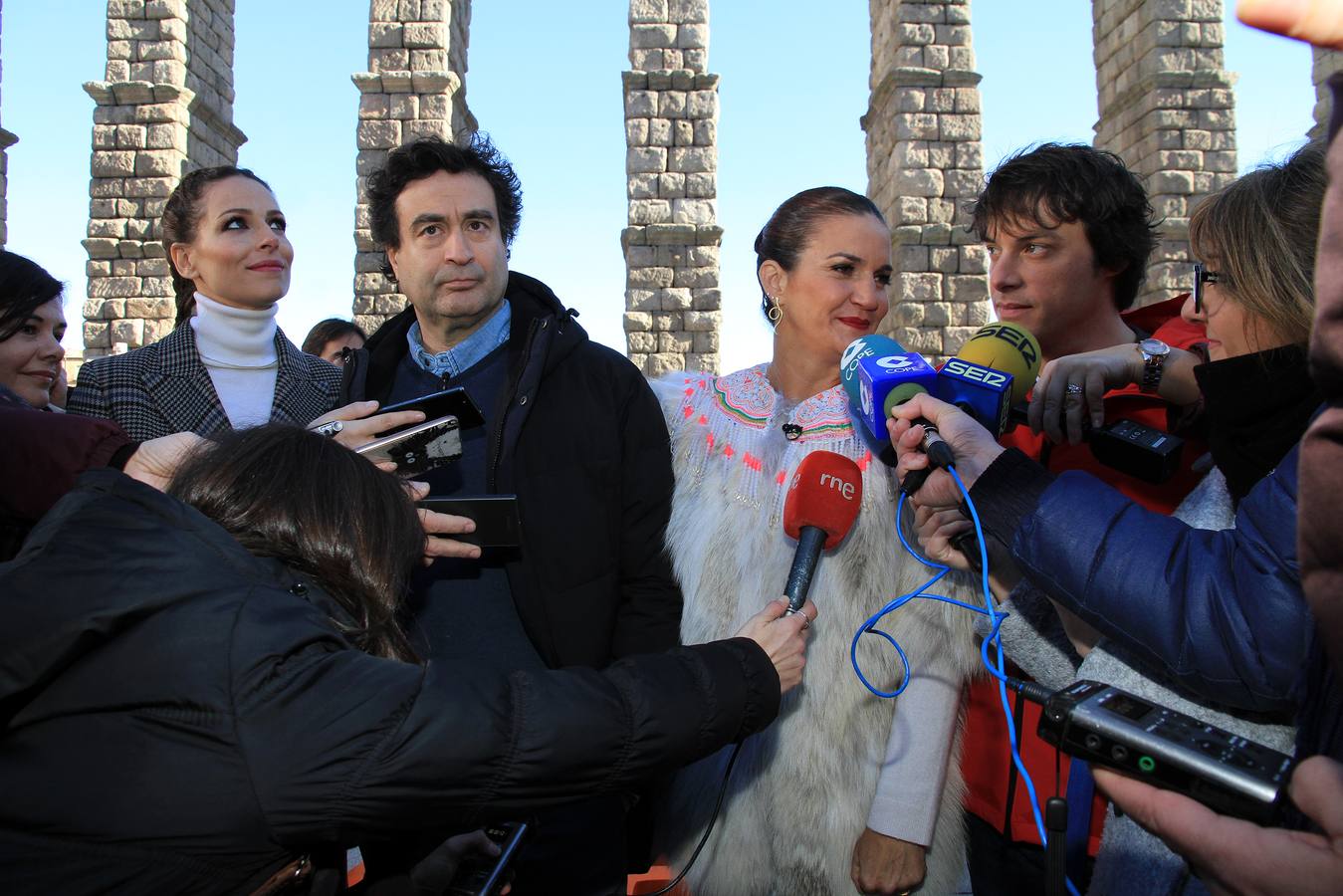 El rodaje se lleva a cabo hoy en la terraza de Santa Columba, junto al Acueducto, con extremado secretismo para no desvelar la identidad de los concursantes elegidos