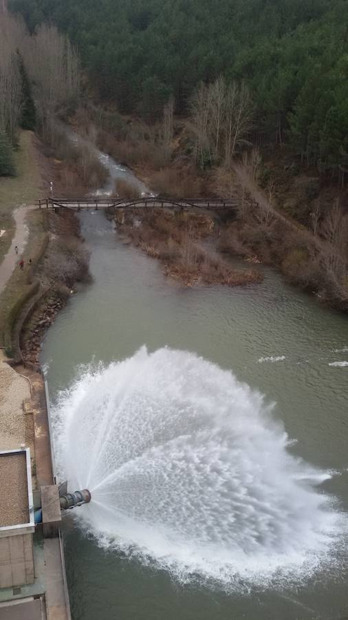 Las últimas lluvias dejan estas imágenes del pantano de Aguilar