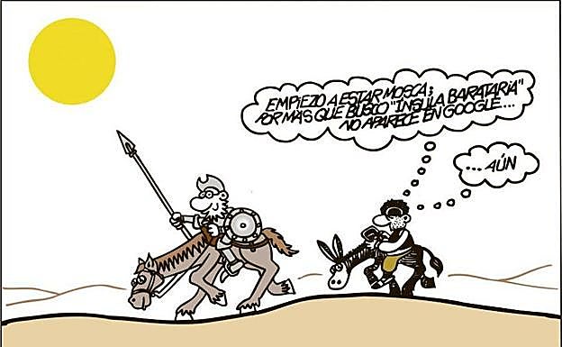 Una de las viñetas de Forges en la exposición. 