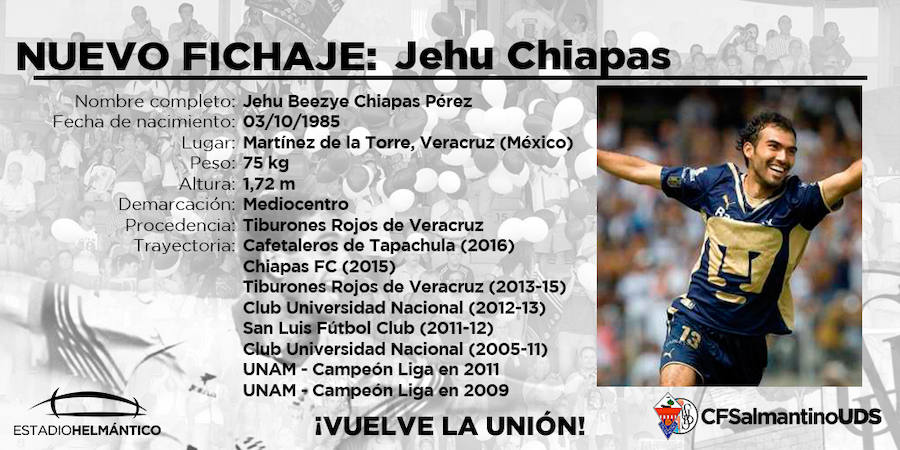 Jehu Chiapas, nuevo centrocampista del Salmantino. 