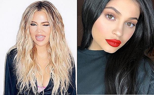De izquierda a derecha, Khloe Kardashian y Kylie Jenner. 