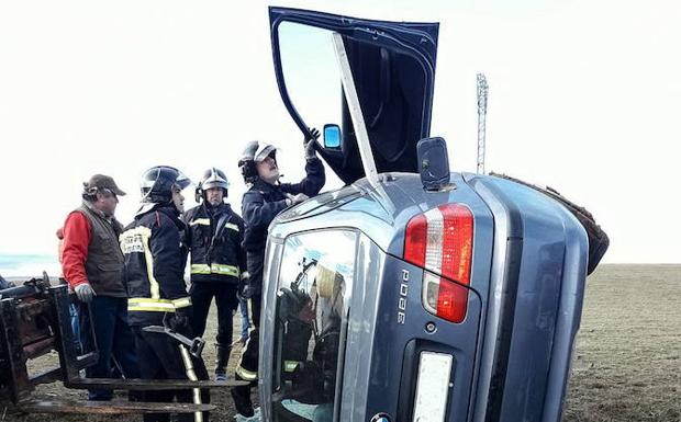 Accidente en una carretera de la provincia de León. 