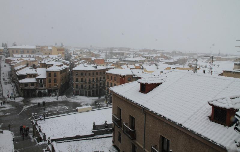 Nieve en la provincia de Segovia