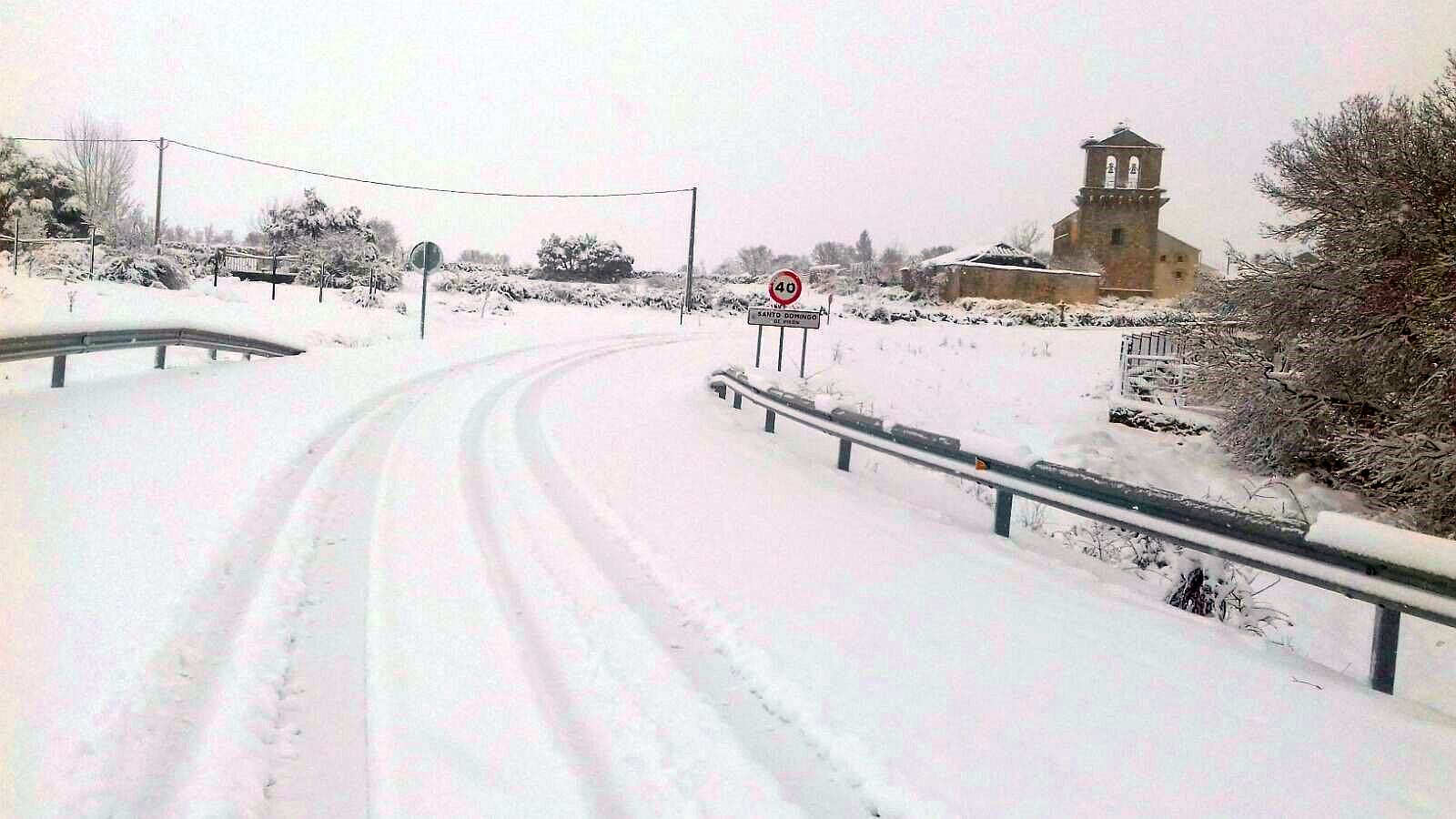 Nieve en Segovia.