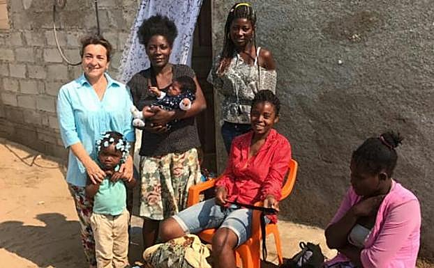 La burgalesa Guillermina Manchado, misionera permanente de Misevi en Angola. 