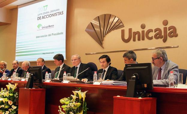 Junta de accionistas de Unicaja Banco en abril del pasado año. 