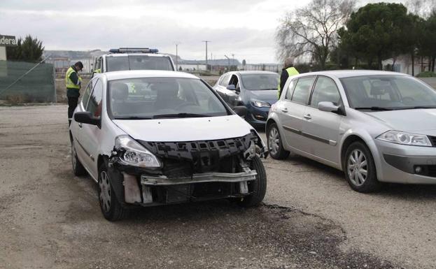 Estado de uno de los vehículos accidentados. 