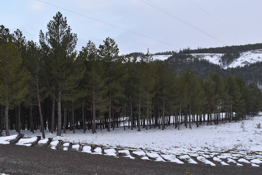 Nieve y hielo en Aguilar este jueves