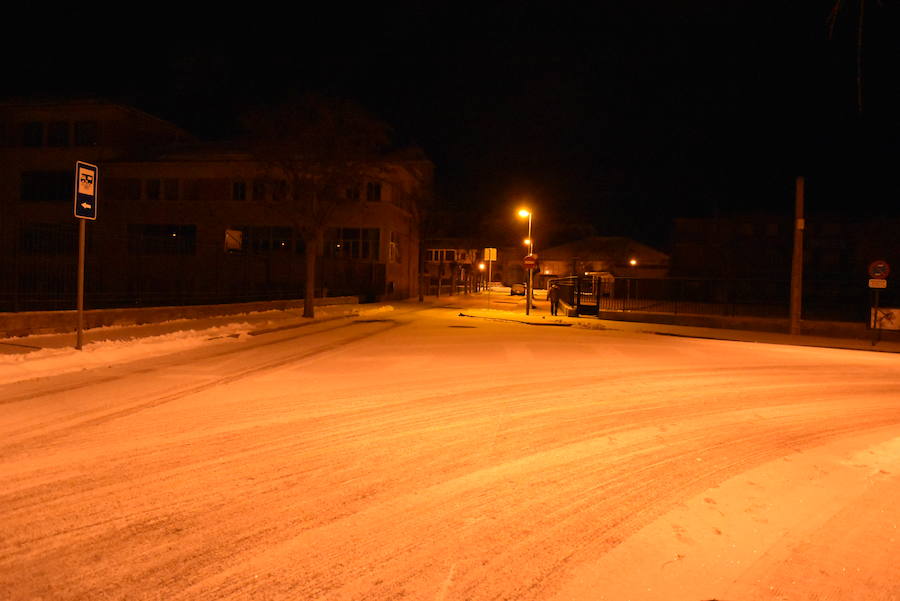 Nieve y hielo en Aguilar este jueves