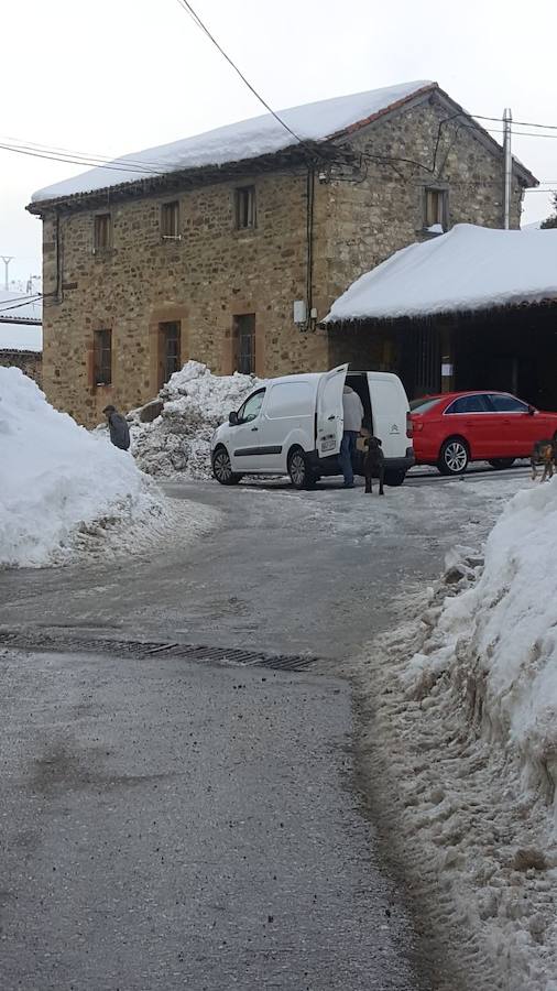 Deja de nevar en Palencia, pero la nieve tardará en marcharse