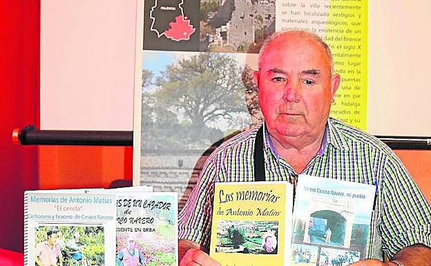 Antonio Matías, con las publicacioens que ha escrito sobre Cevico Navero. 