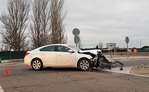 Uno de los vehículos siniestrados. 