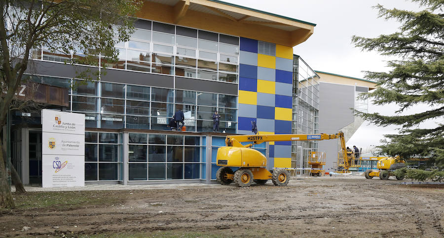 Estado de las obras del pabellón de Palencia a 16 de febrero