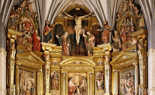 El retablo mayor de la iglesia de Santa María de Mediavilla restaurado. 