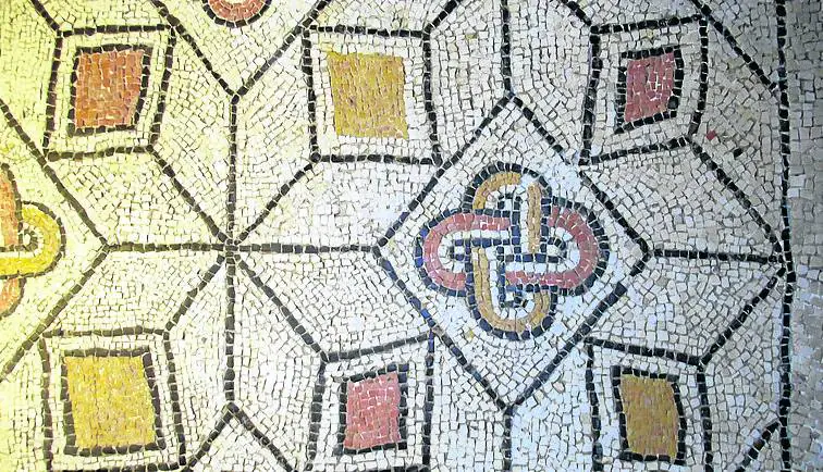Mosaicos geométricos de la villa de Santa Lucía. 
