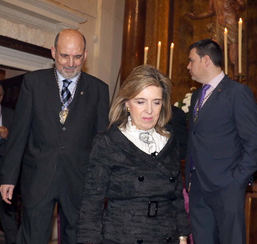 La delegada del Gobierno en Castilla y León, María José Salgueiro, pregonó ayer en la Cofradía Penitencial de Jesús Nazareno, en un acto en el que ensalzó la celebración de la Pasión en Valladolid.