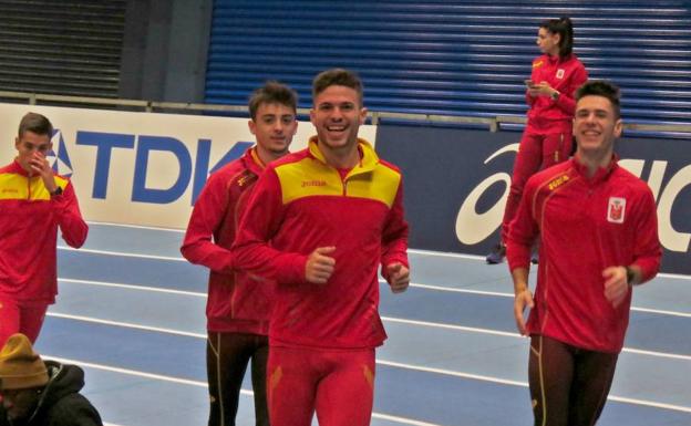 Husillos durante el entrenamiento en la pista de Birmingham